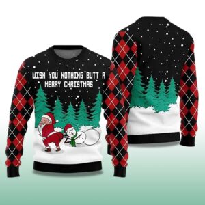 Alternative view of 2025 Wish You Nothing Butt A Merry Christmas Ugly Christmas Sweater