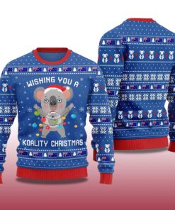 Alternative view of 2025 Wishing You a Koality Christmas Australia Ugly Christmas Sweater