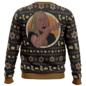 Alternative view of 2025 Woman Yelling At Cat Meme V2 Ugly Christmas Sweater