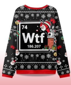 Alternative view of 2025 Wtf The Element of Surprise Santa Christmas Ugly Sweater
