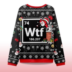Alternative view of 2025 Wtf The Element of Surprise Santa Christmas Ugly Sweater