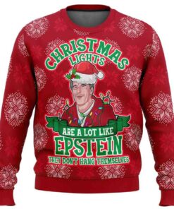 2025 Xmas Lights Are Like Epstein Ugly Christmas Sweater