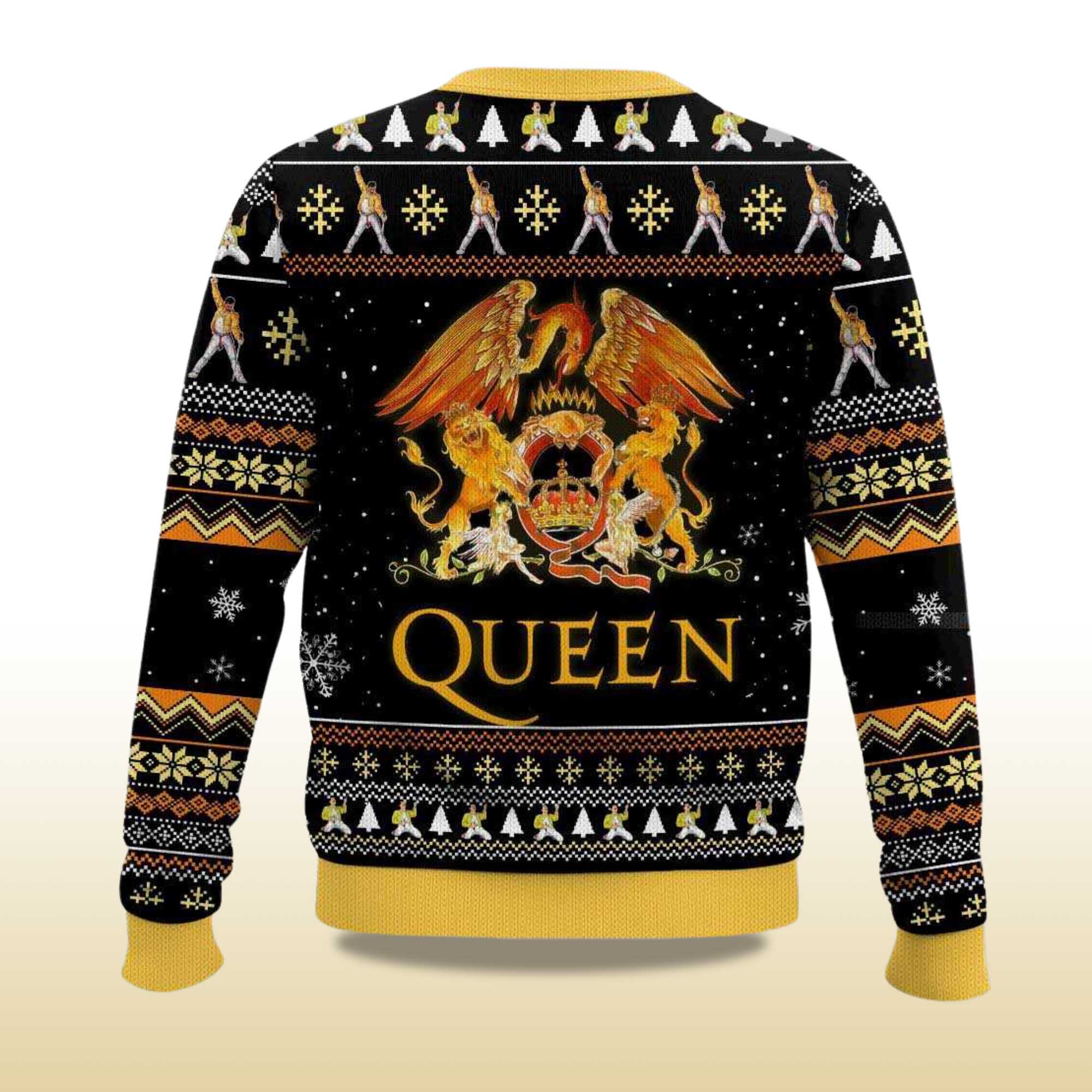 Alternative view of 2025 Yes I Am Old But I Saw Freddie Mercury On Stage Freddie Mercury Queen Christmas Ugly Sweater