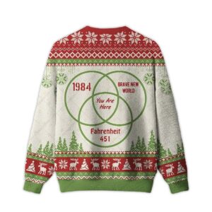 Alternative view of 2025 You Are Here Ugly Christmas Sweater