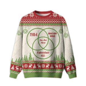 2025 You Are Here Ugly Christmas Sweater