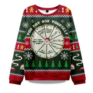 2025 You May Ask Yourself Ugly Christmas Sweater