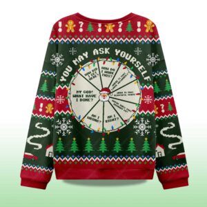 Alternative view of 2025 You May Ask Yourself Ugly Christmas Sweater