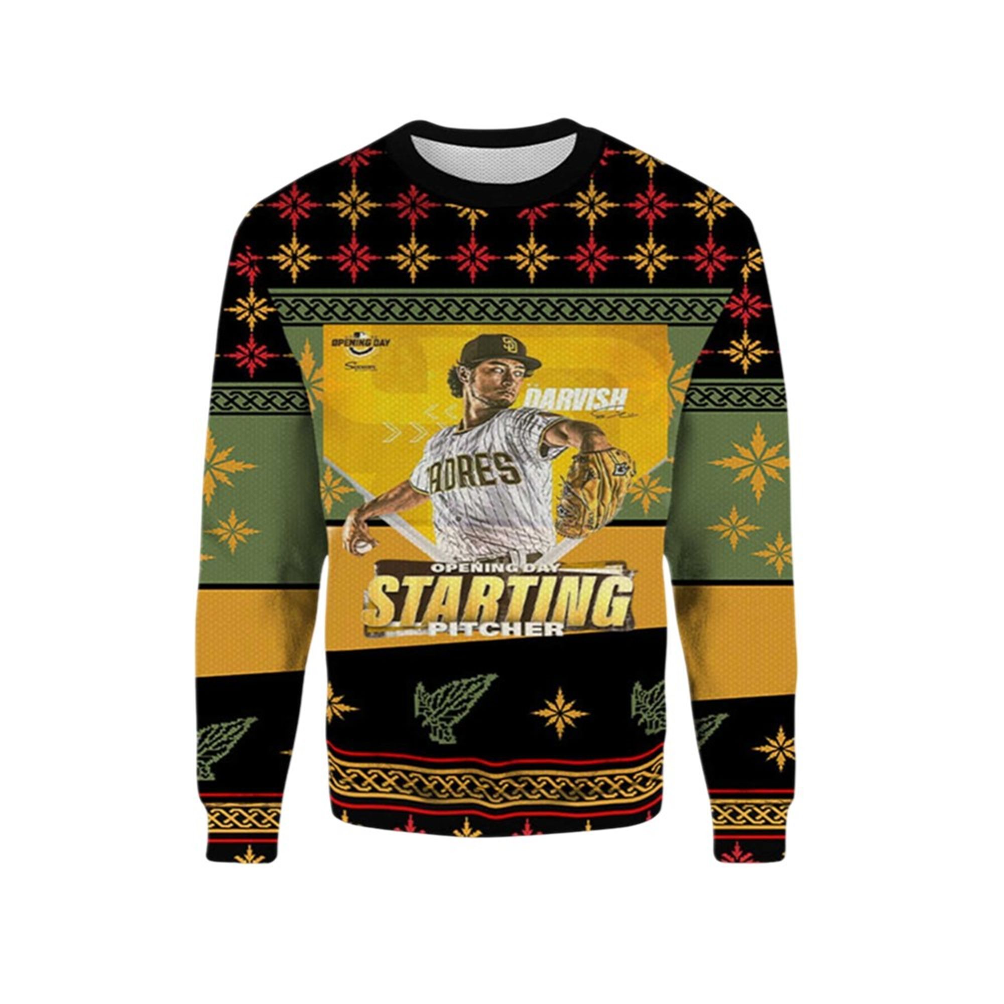 Alternative view of 2025 Yu Davish Padres Ugly Christmas Sweater - Grishko.com