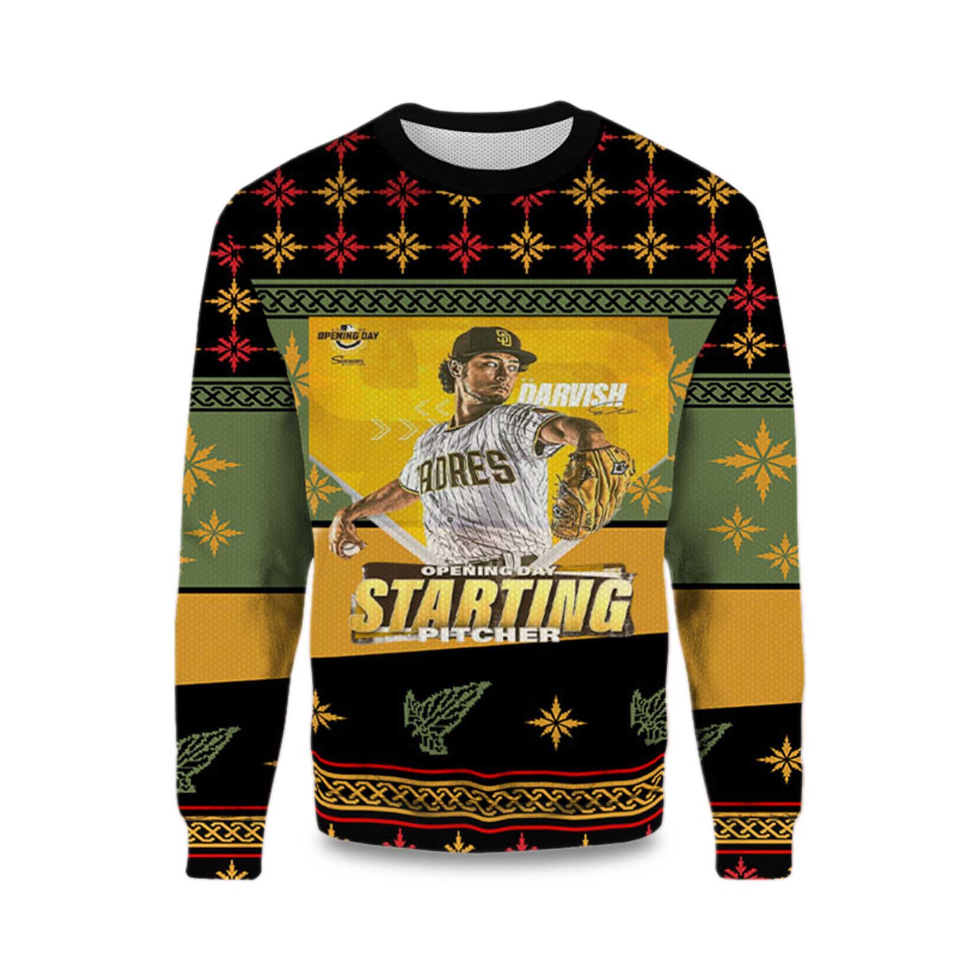 2025 Yu Davish San Diego Padres Ugly Christmas Sweater