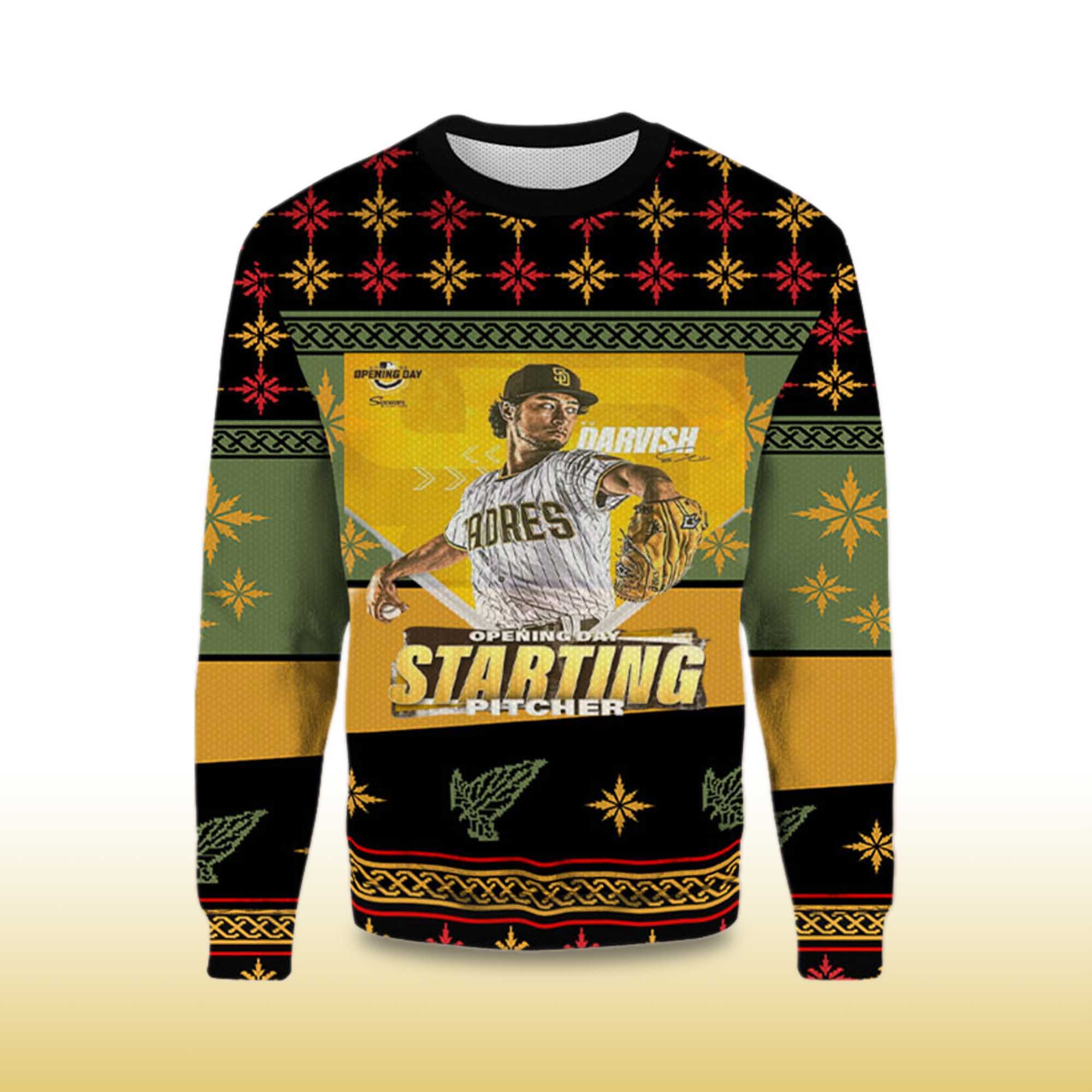Alternative view of 2025 Yu Davish San Diego Padres Ugly Christmas Sweater