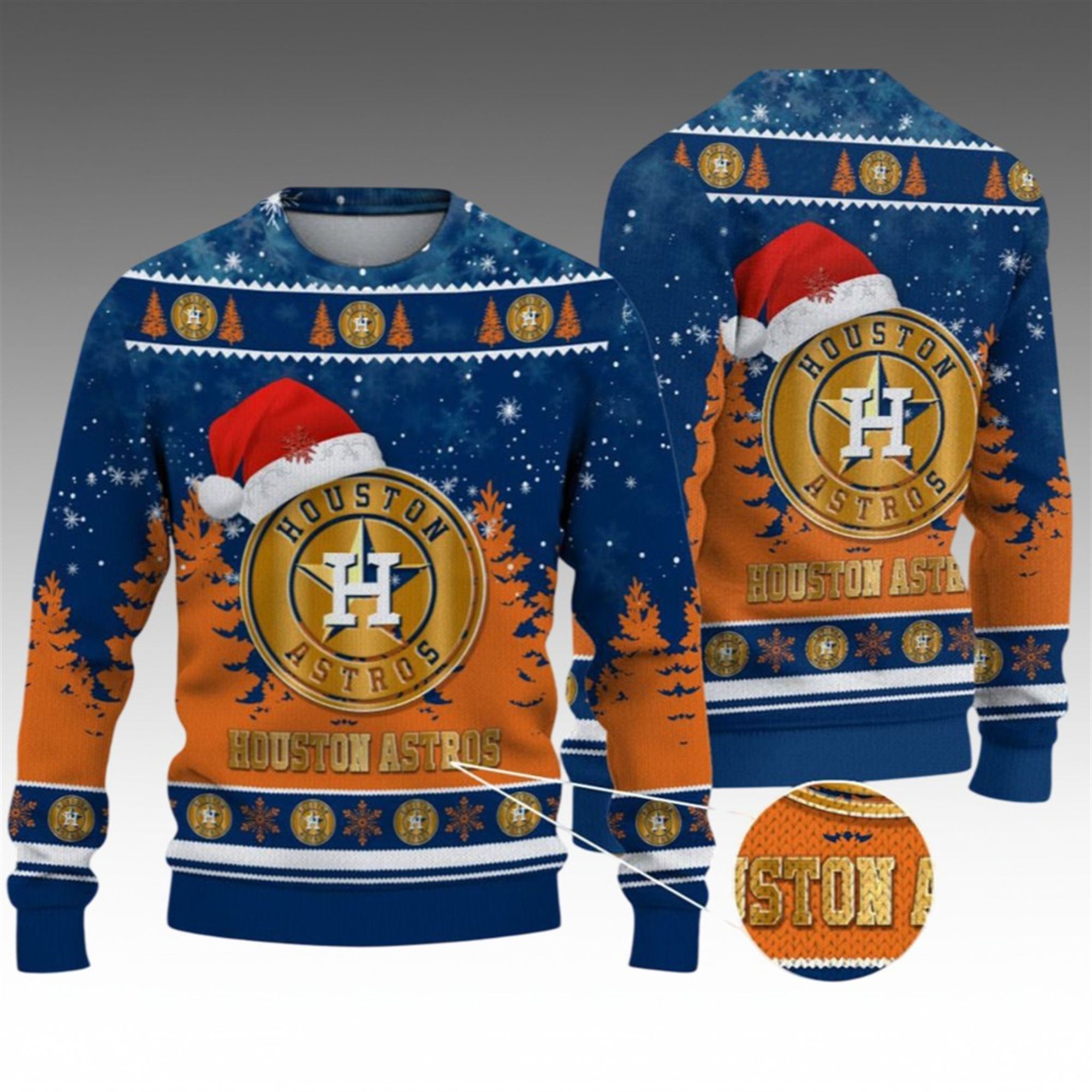 Alternative view of 2026 Christmas Astros Ugly Christmas Sweater - Grishko.com