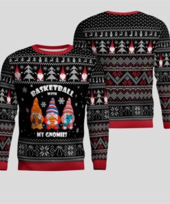 2026 Christmas Basketball With My Gnomies Ugly Sweater 