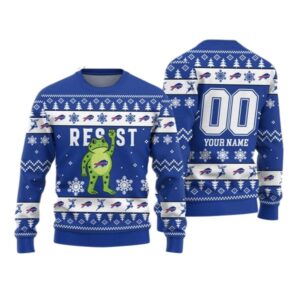 Alternative view of 2026 Christmas Bills Portland Frog Resist Ugly Sweater - Grishko.com