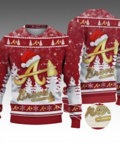 Alternative view of 2026 Christmas Braves Ugly Christmas Sweater 