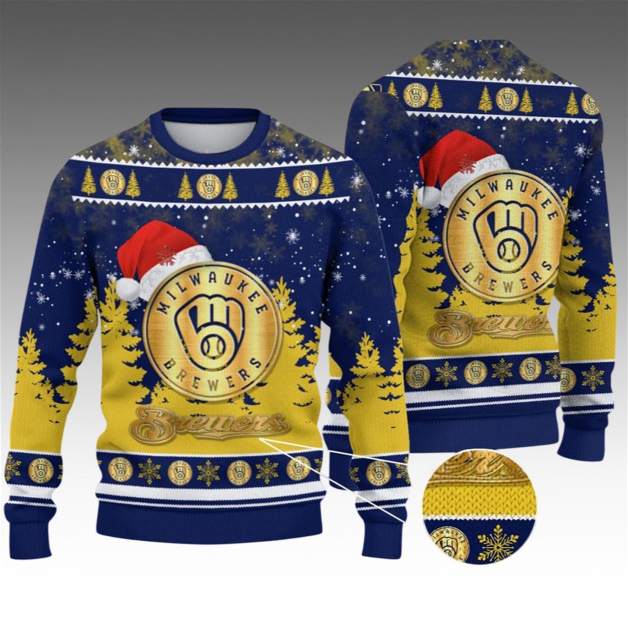 Alternative view of 2026 Christmas Brewers Ugly Christmas Sweater - Grishko.com