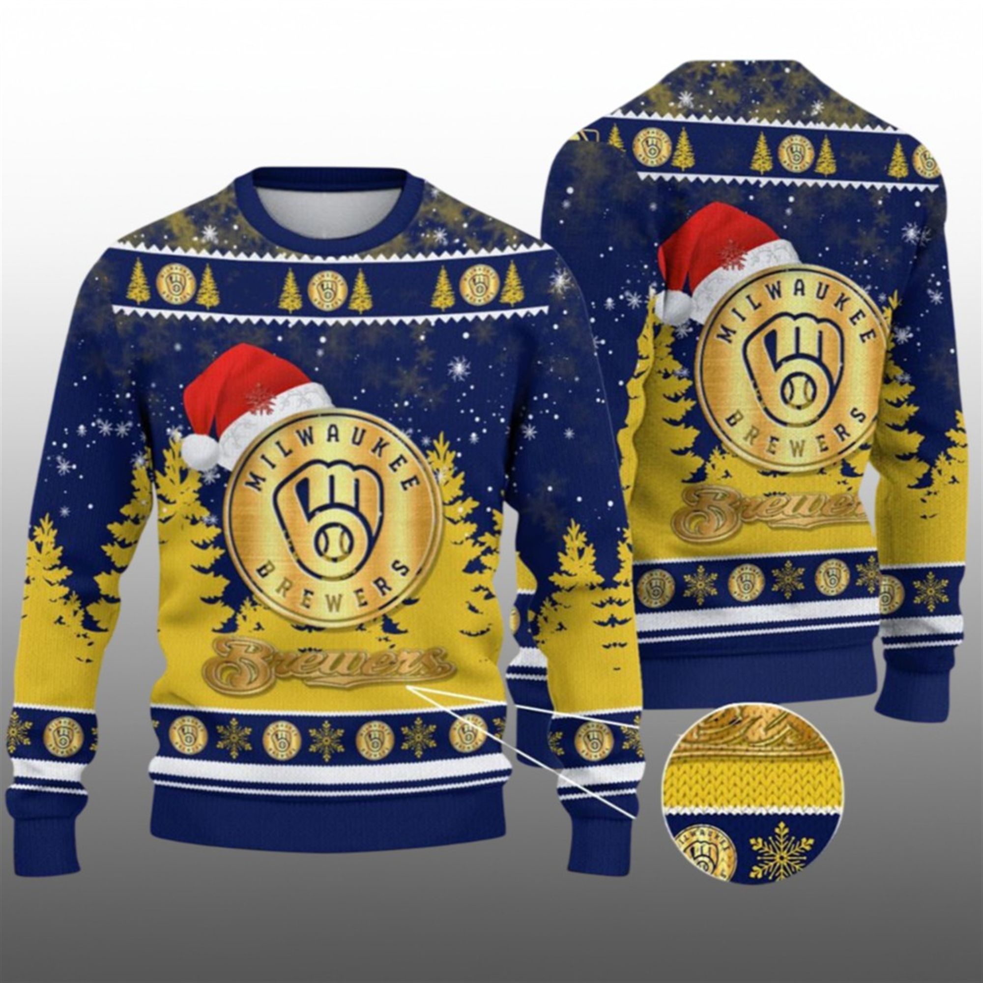 2026 Christmas Brewers Ugly Christmas Sweater - Grishko.com