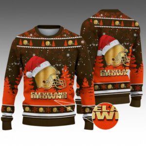 Alternative view of 2026 Christmas Browns Ugly Christmas Sweater - Grishko.com