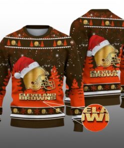 2026 Christmas Browns Ugly Christmas Sweater 