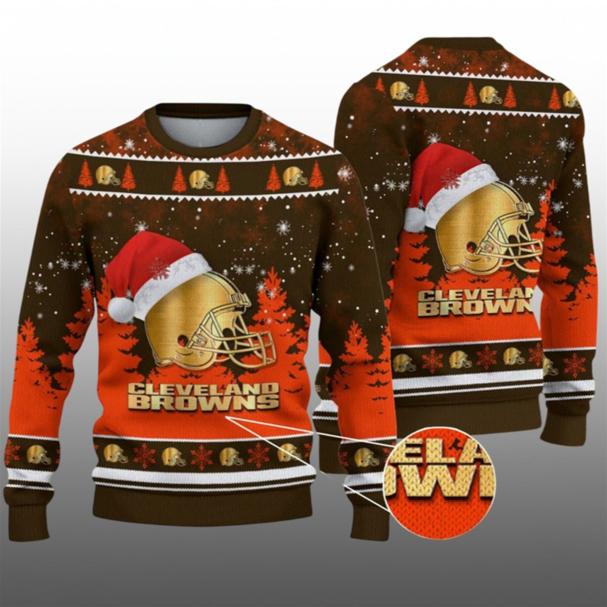 2026 Christmas Browns Ugly Christmas Sweater - Grishko.com