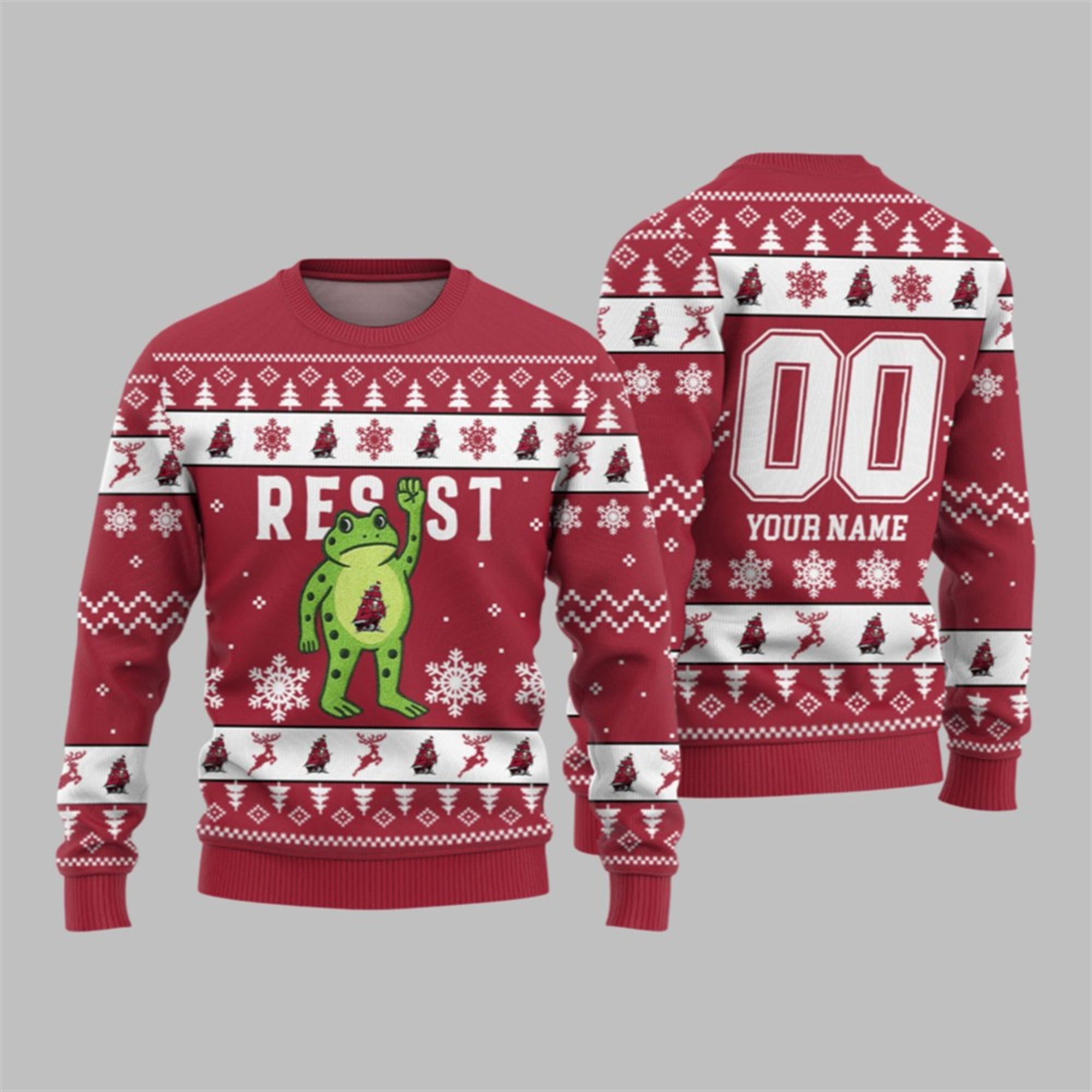 2026 Christmas Buccaneers Portland Frog Resist Ugly Sweater - Grishko.com