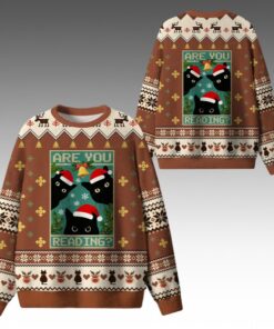 Alternative view of 2026 Christmas Cat Are You Reading Ugly Sweater 