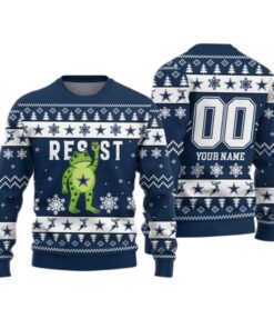 Alternative view of 2026 Christmas Cowboys Portland Frog Resist Ugly Sweater 