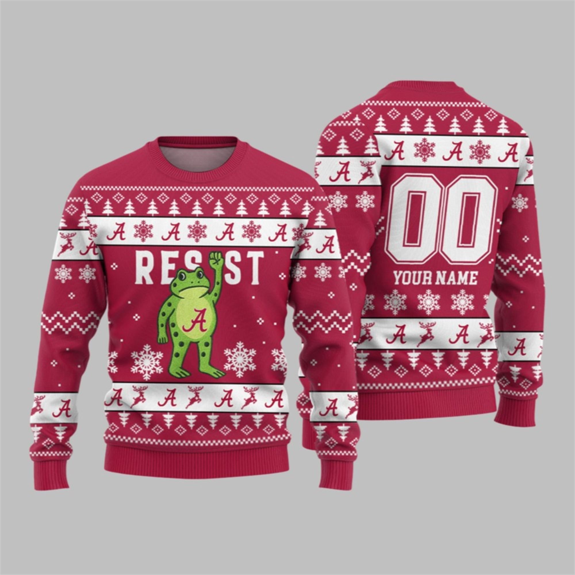 2026 Christmas Crimson Tide Portland Frog Resist Ugly Sweater - Grishko.com