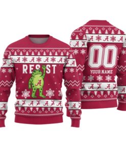 Alternative view of 2026 Christmas Crimson Tide Portland Frog Resist Ugly Sweater 