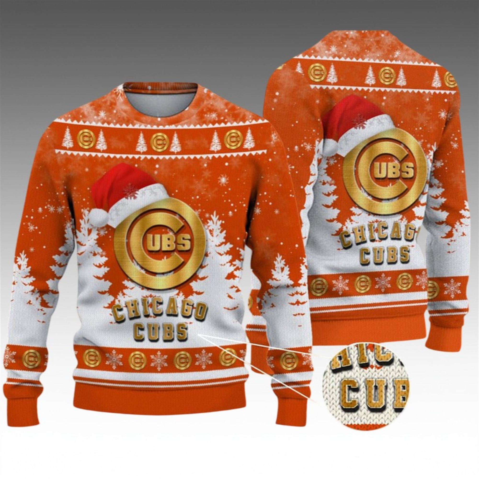 Alternative view of 2026 Christmas Cubs Ugly Christmas Sweater - Grishko.com