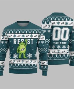 2026 Christmas Eagles Portland Frog Resist Ugly Sweater 