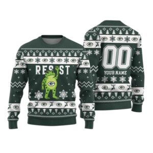 Alternative view of 2026 Christmas GB Packers Portland Frog Resist Ugly Sweater - Grishko.com