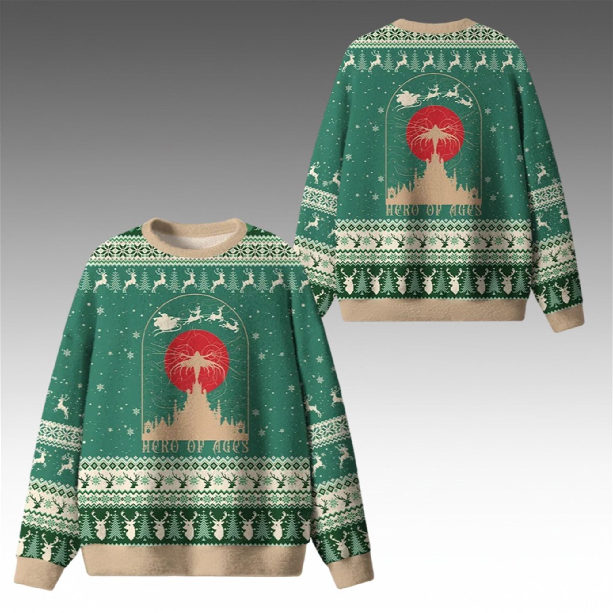 Alternative view of 2026 Christmas Hero Of Ages Ugly Sweater - Grishko.com