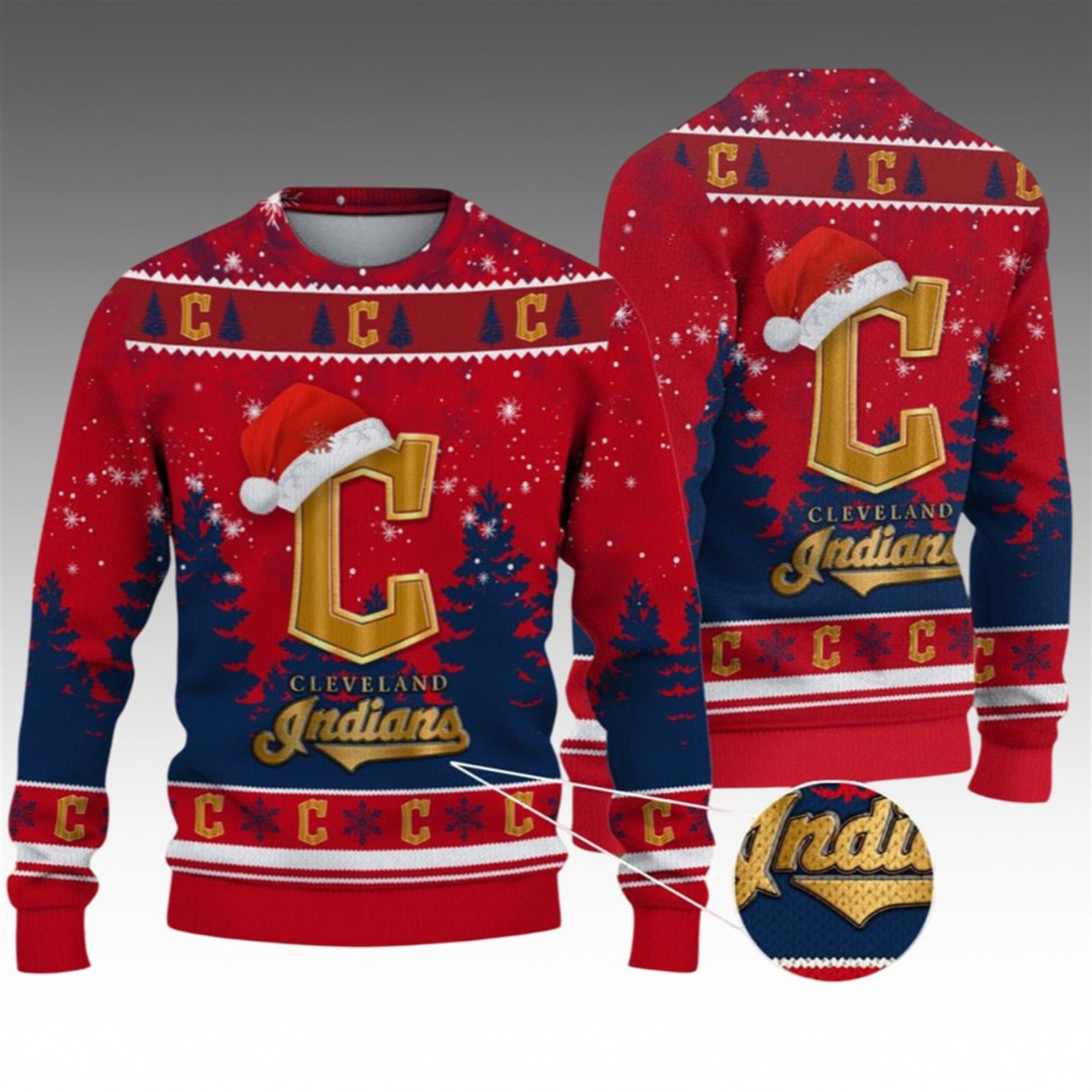 Alternative view of 2026 Christmas Indians Ugly Christmas Sweater - Grishko.com