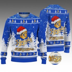 Alternative view of 2026 Christmas KC Royals Ugly Christmas Sweater - Grishko.com