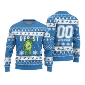 Alternative view of 2026 Christmas Lions Portland Frog Resist Ugly Sweater - Grishko.com