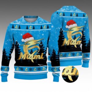 Alternative view of 2026 Christmas Marlins Ugly Christmas Sweater - Grishko.com