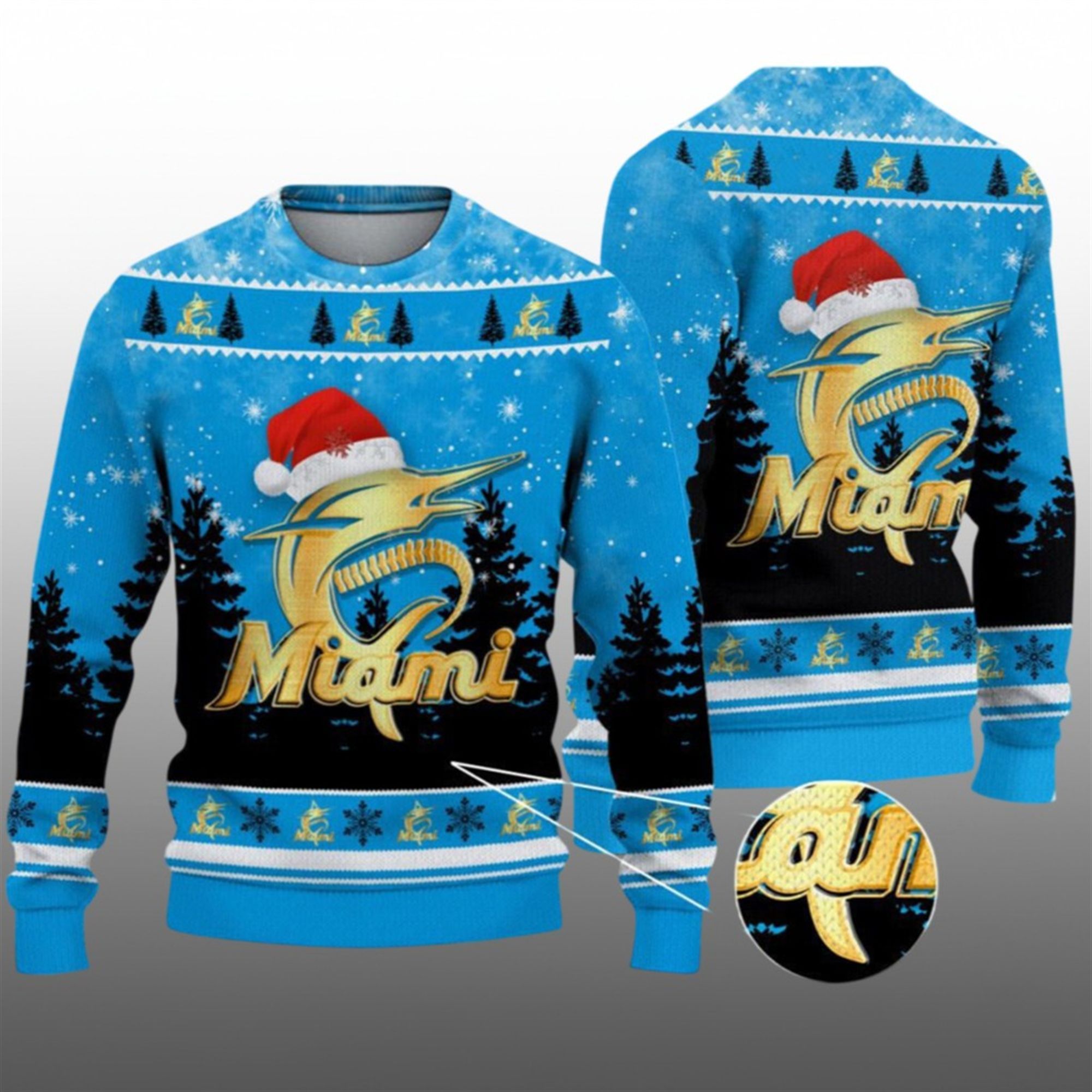 2026 Christmas Marlins Ugly Christmas Sweater - Grishko.com