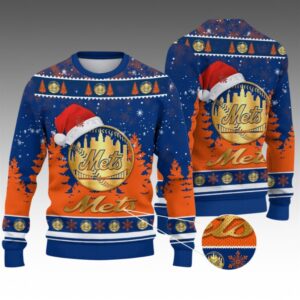 Alternative view of 2026 Christmas NY Mets Ugly Christmas Sweater - Grishko.com