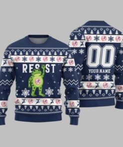 2026 Christmas NY Yankees Portland Frog Resist Ugly Sweater 