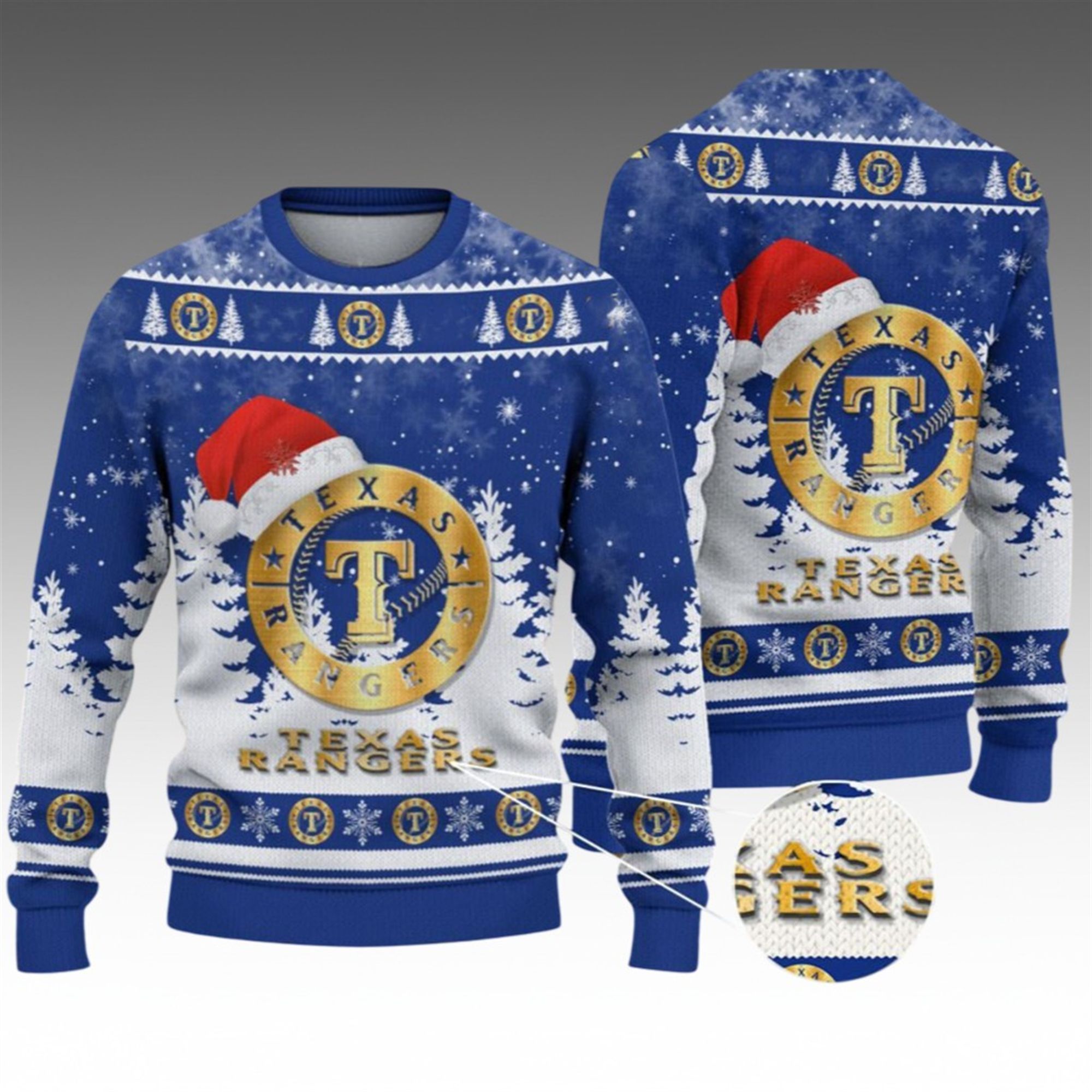 Alternative view of 2026 Christmas Rangers Ugly Christmas Sweater - Grishko.com