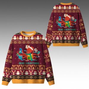 Alternative view of 2026 Christmas Read Everything Ugly Sweater - Grishko.com