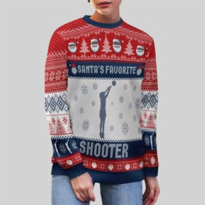 Alternative view of 2026 Christmas Santa's Favorite Shooter Ugly Sweater - Grishko.com