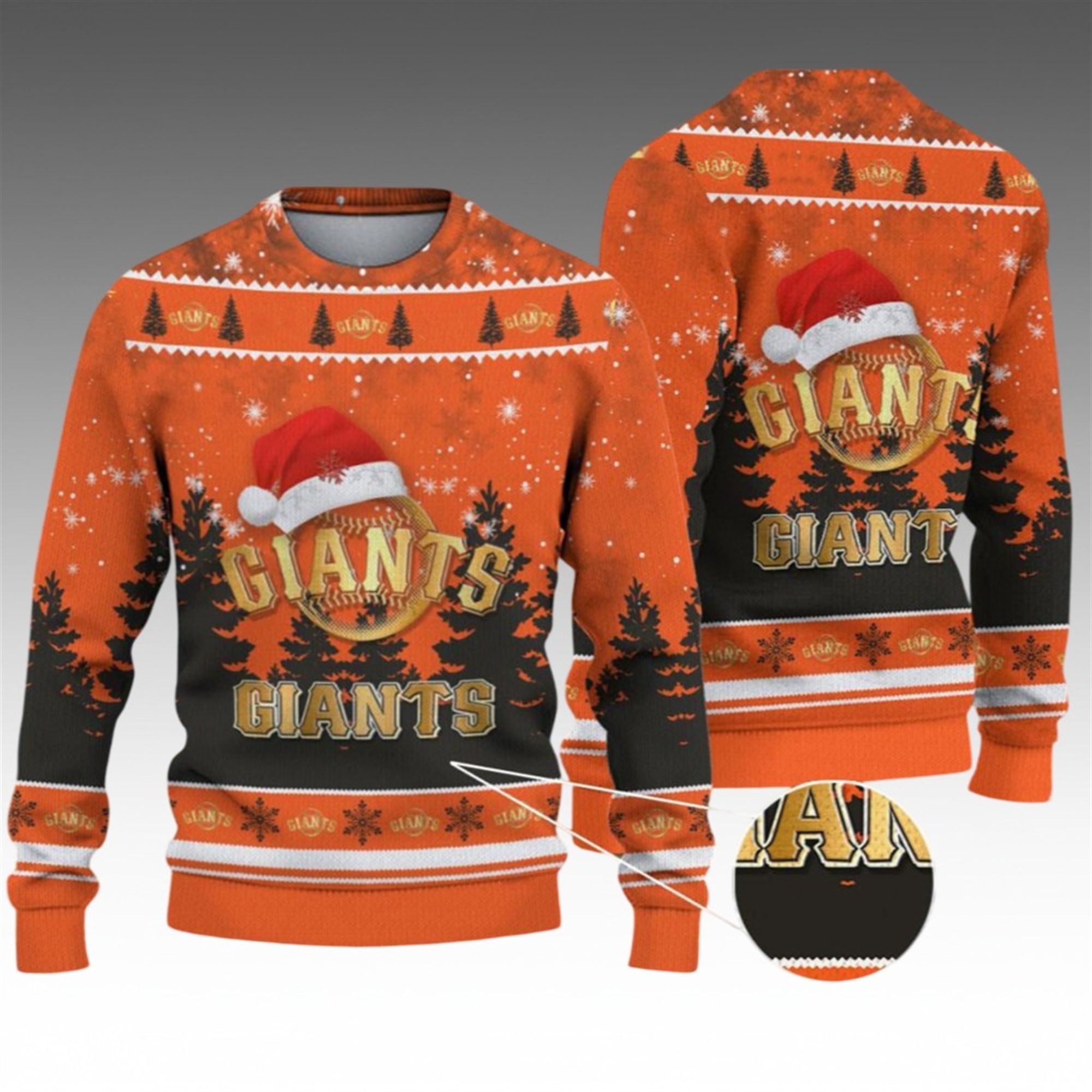 Alternative view of 2026 Christmas SF Giants Ugly Christmas Sweater - Grishko.com