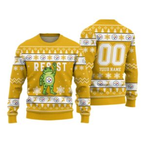 Alternative view of 2026 Christmas Steelers Portland Frog Resist Ugly Sweater - Grishko.com