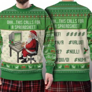 Alternative view of 2026 Christmas This Calls For A Spreadsheet Ugly Sweater - Grishko.com