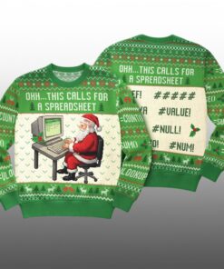 2026 Christmas This Calls For A Spreadsheet Ugly Sweater 