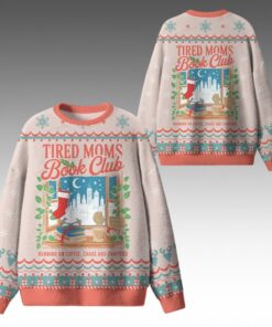 Alternative view of 2026 Christmas Tired Moms Book Club Ugly Sweater 