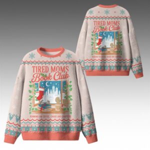 Alternative view of 2026 Christmas Tired Moms Book Club Ugly Sweater - Grishko.com