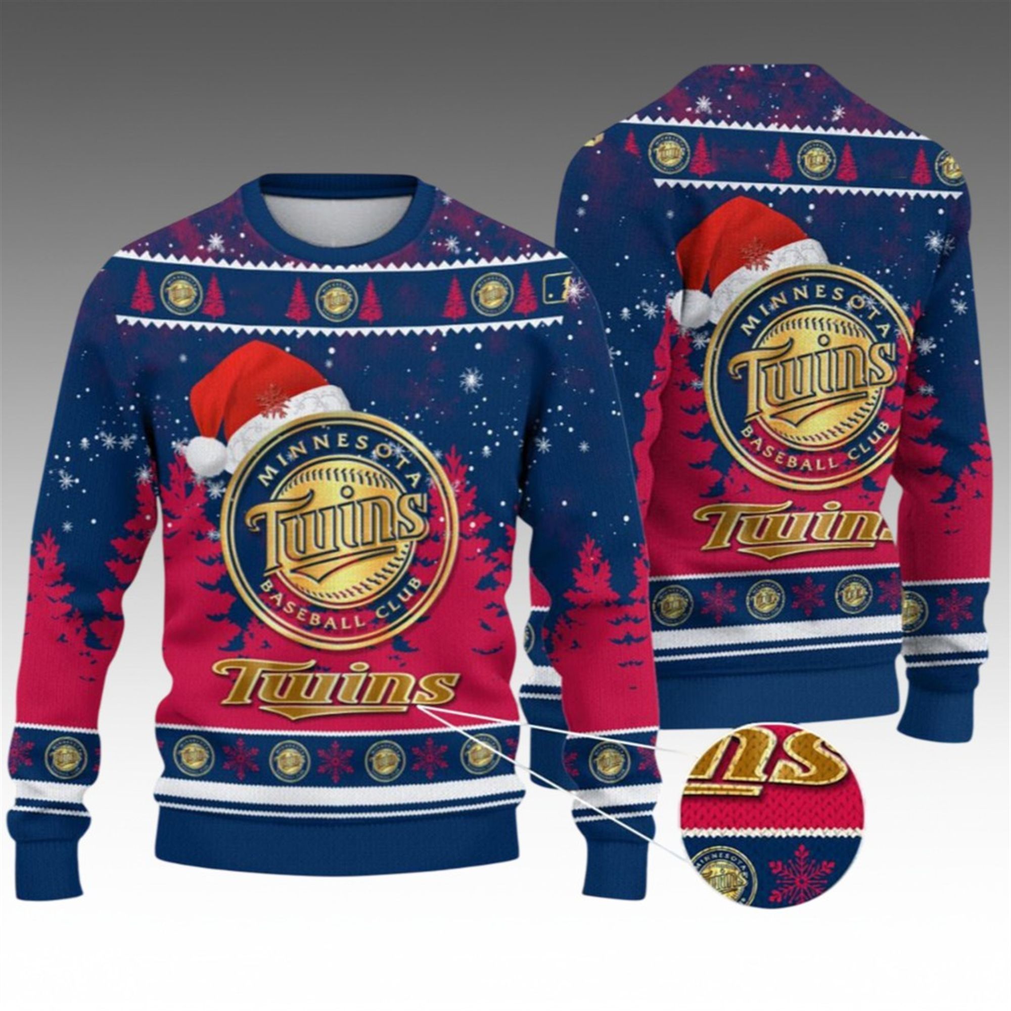 Alternative view of 2026 Christmas Twins Ugly Christmas Sweater - Grishko.com