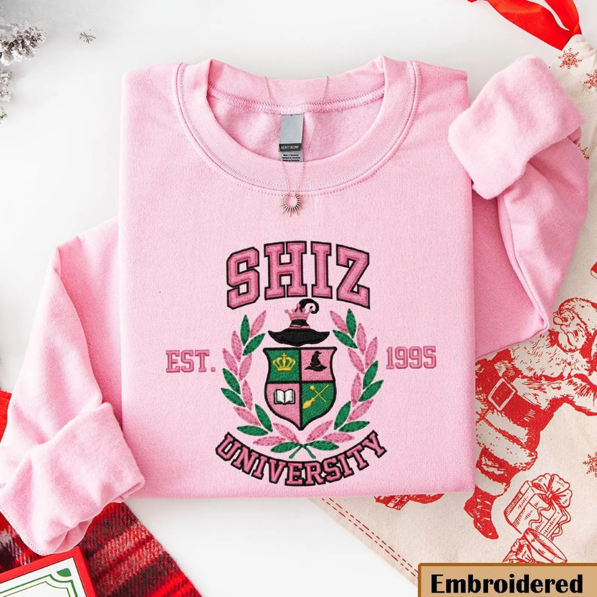 Embroidered Shiz University Sweatshirt, Wickeds Movie Crewneck, Wizard Shiz University Sweatshirt - Image 2